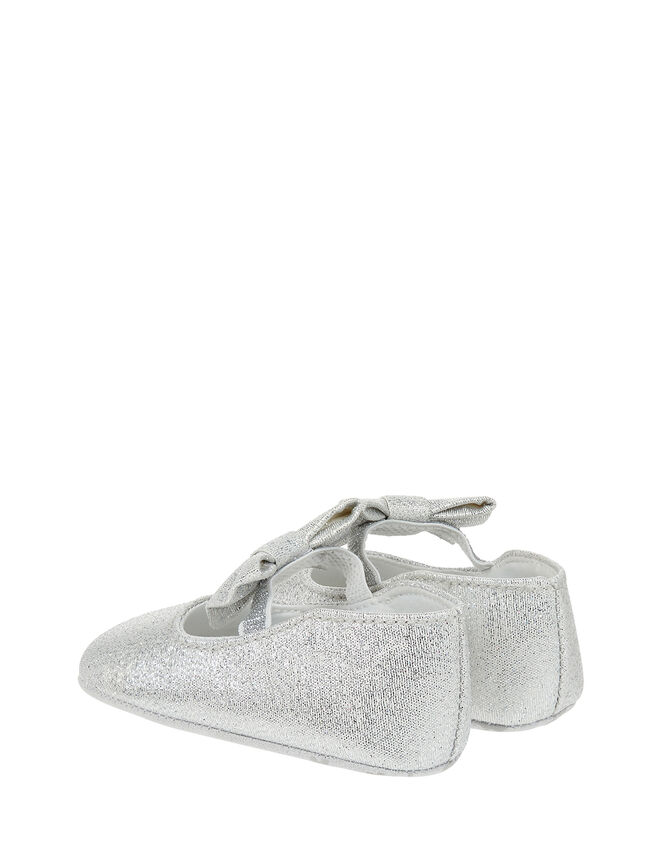 Baby Everly Sparkle Booties, Silver (SILVER), large