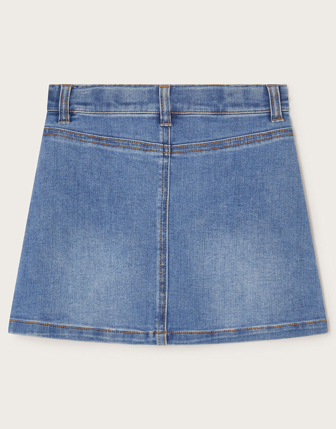 Denim Mini Skirt, Blue (BLUE), large