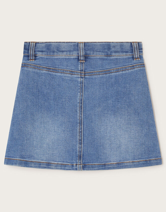 Denim Mini Skirt, Blue (BLUE), large
