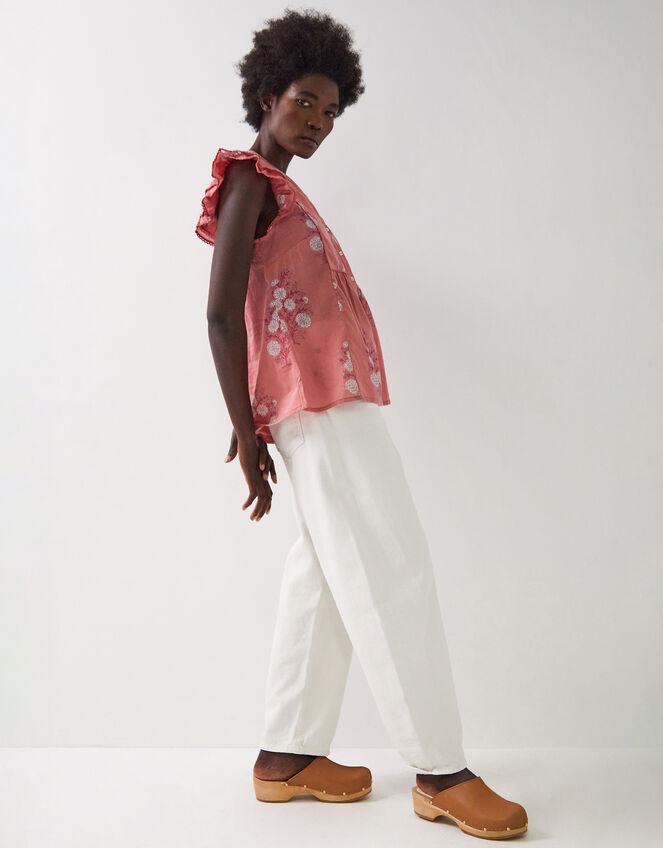 East Nadine Sleeveless Embroidered Blouse, Multi (MULTI), large