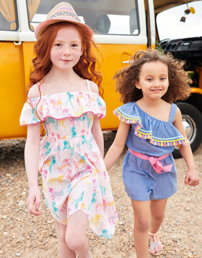 Misty Unicorn Dress in Organic Cotton , Pink (PALE PINK), large