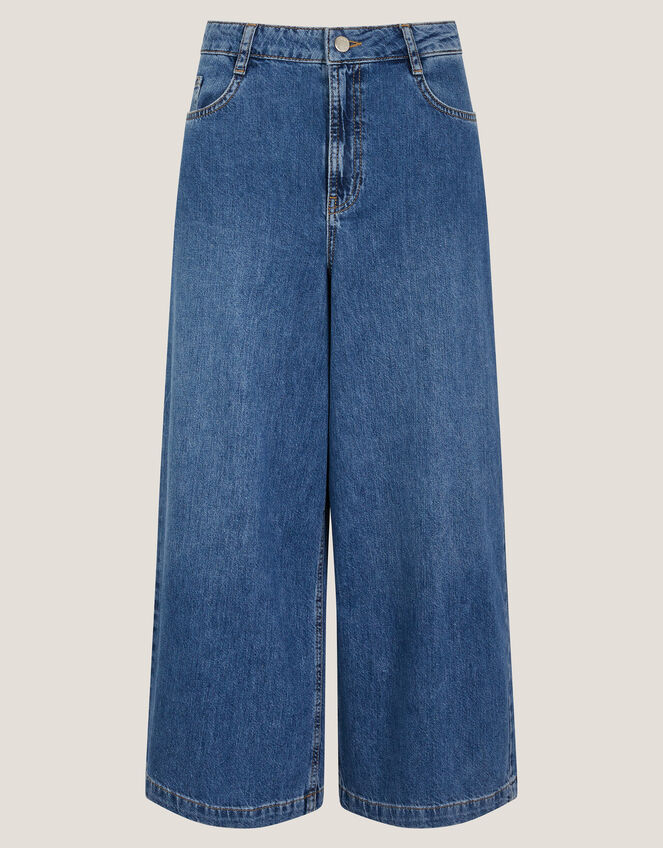Jenna Wide Leg Crop Jeans, Blue (DENIM BLUE), large