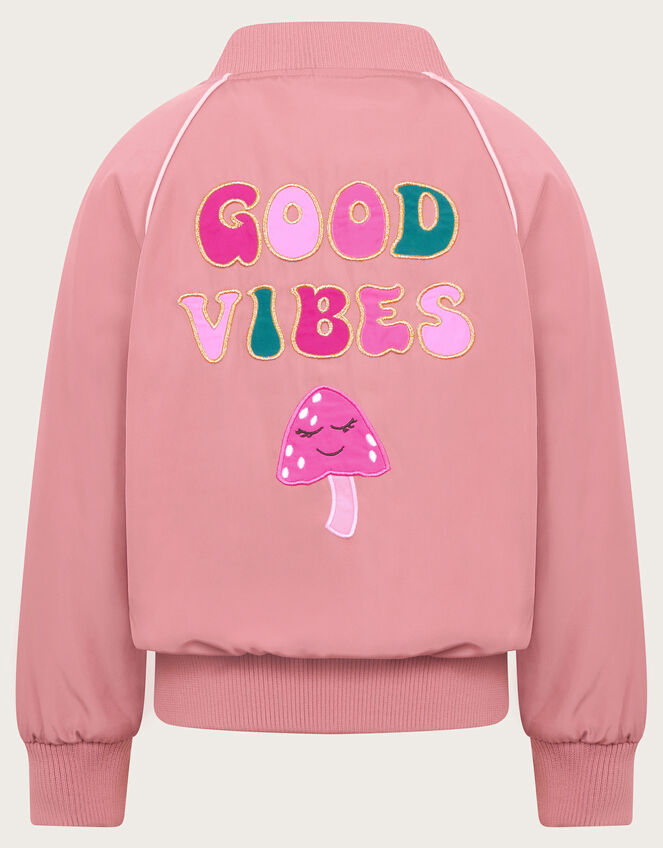 Good Vibes Bomber Jacket, Pink (PINK), large