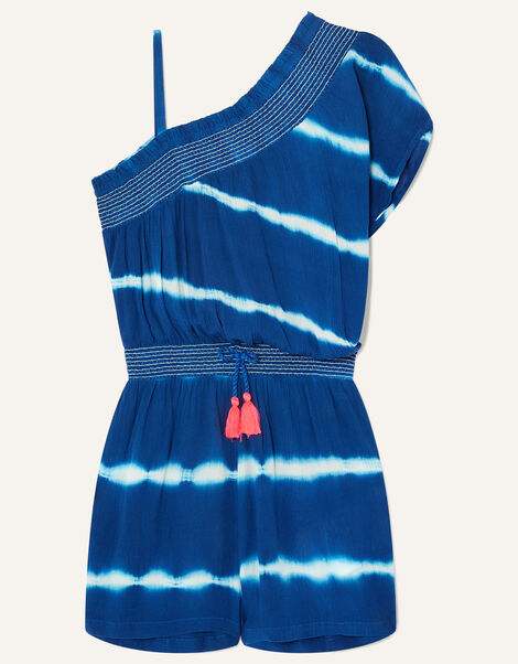 Tie Dye Playsuit Blue, Blue (BLUE), large