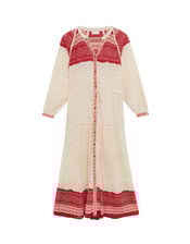 Maison Hotel Triana Bandana Print Midi Dress, Red (RED), large