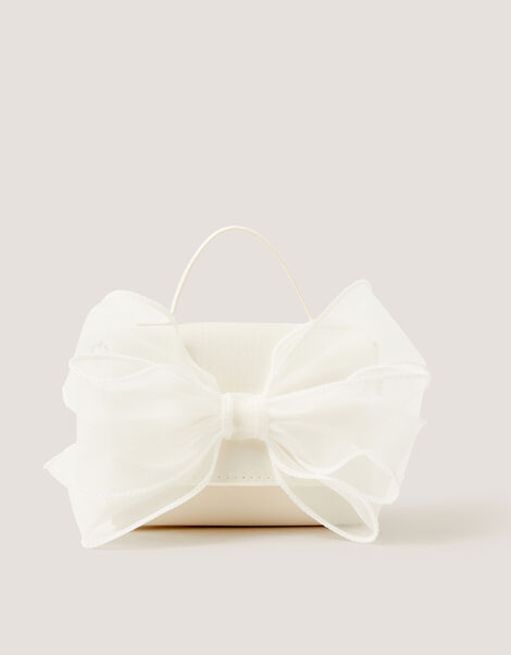 Organza Bow Bag, Ivory (IVORY), large