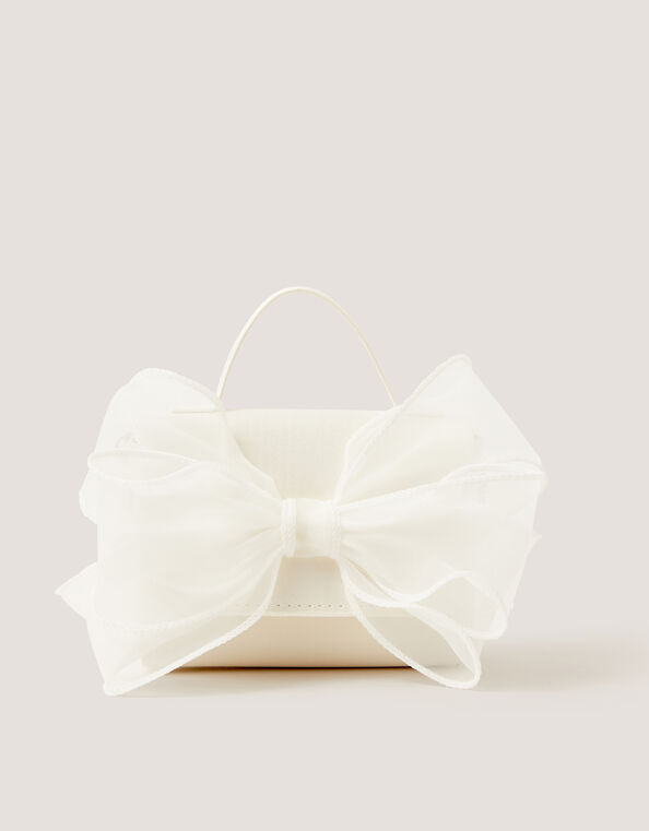 Organza Bow Bag, Ivory (IVORY), large