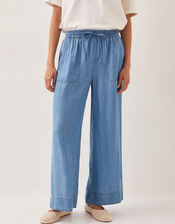 Nyla Wide Leg Trousers, Blue (DENIM BLUE), large