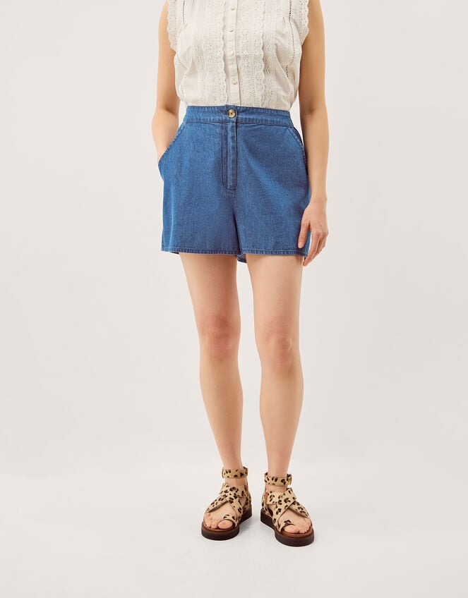 Cece Denim Shorts, Blue (DENIM BLUE), large