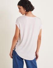 Wilde Sleeveless Satin Top, Cream (CREAM), large