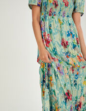 Mina Printed Maxi Dress, Green (SAGE), large