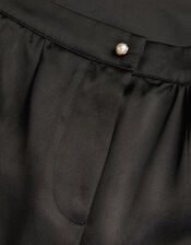 Satin Wide Leg Trousers, Black (BLACK), large