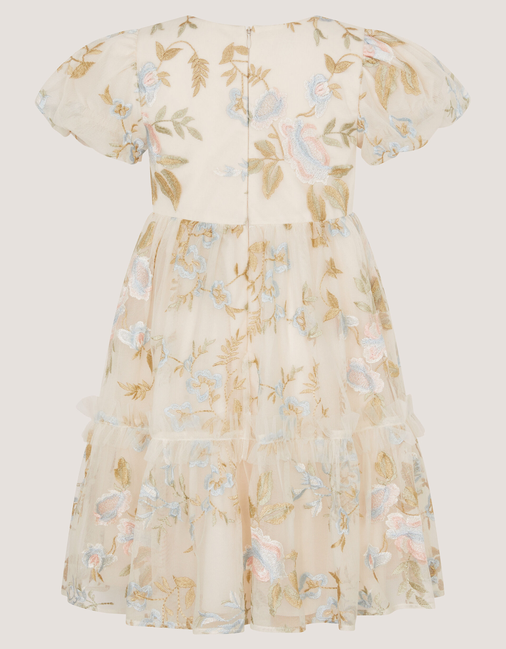 Azalea Ruffle Floral Embroidered Party Dress Multi | Girls' Dresses ...