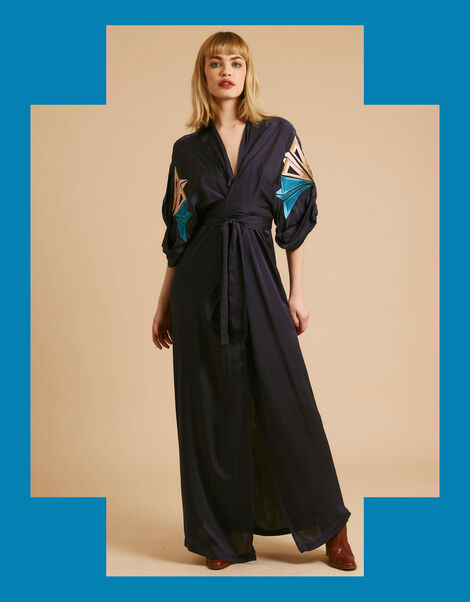 Tallulah and Hope Gloria Maxi Dress, Blue (NAVY), large