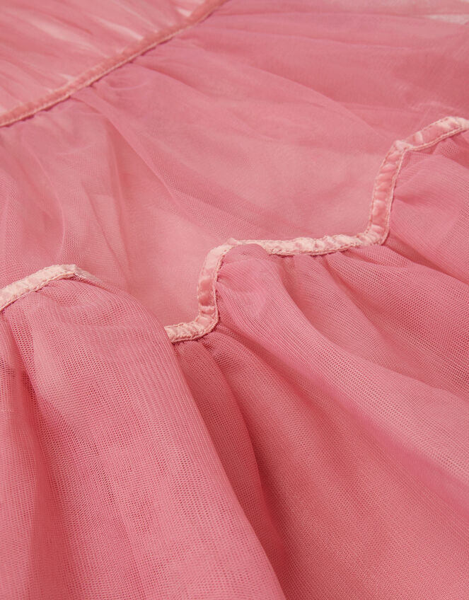 Charlize Flutter Sleeve Tulle Dress, Pink (DUSKY PINK), large