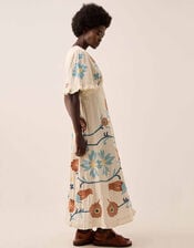 East Odeline Embroidered Dress, Ivory (IVORY), large