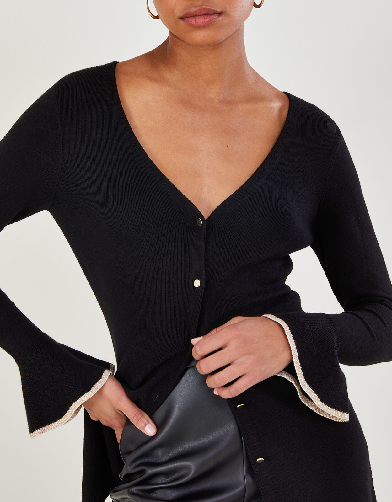 Ribbed midi cardigan deals