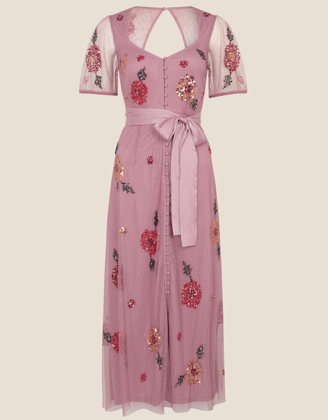 Clarisse Embellished Midi Dress, Pink (PINK), large