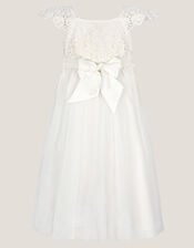 Estella Lace Bodice Dress, Ivory (IVORY), large
