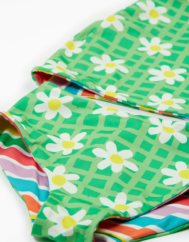 Frugi Tegan Reversible Tankini Set, Multi (MULTI), large