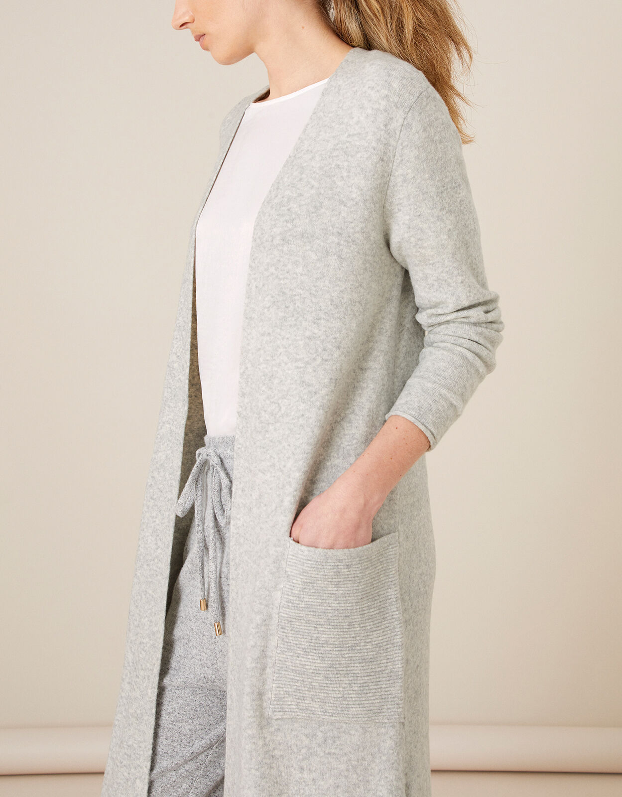Grey maxi cardigan discount