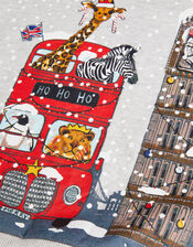 London Christmas Bus Sweatshirt, Grey (GREY), large