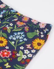 Frugi Libby Printed Leggings, Blue (NAVY), large