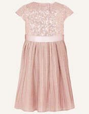 Baby Sequin Dress, Pink (DUSKY PINK), large