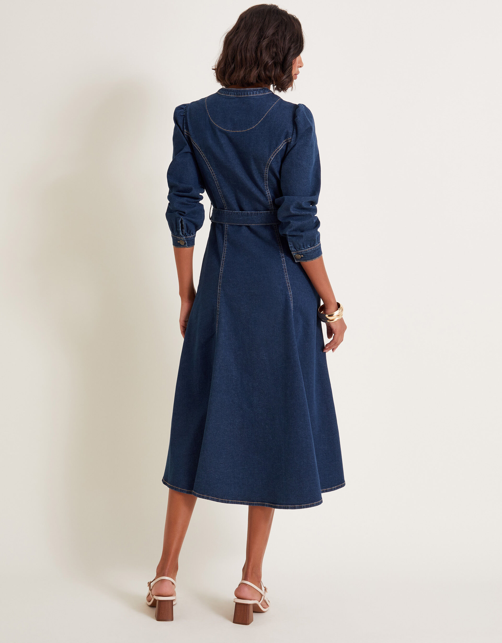 Ankle length denim dress best sale