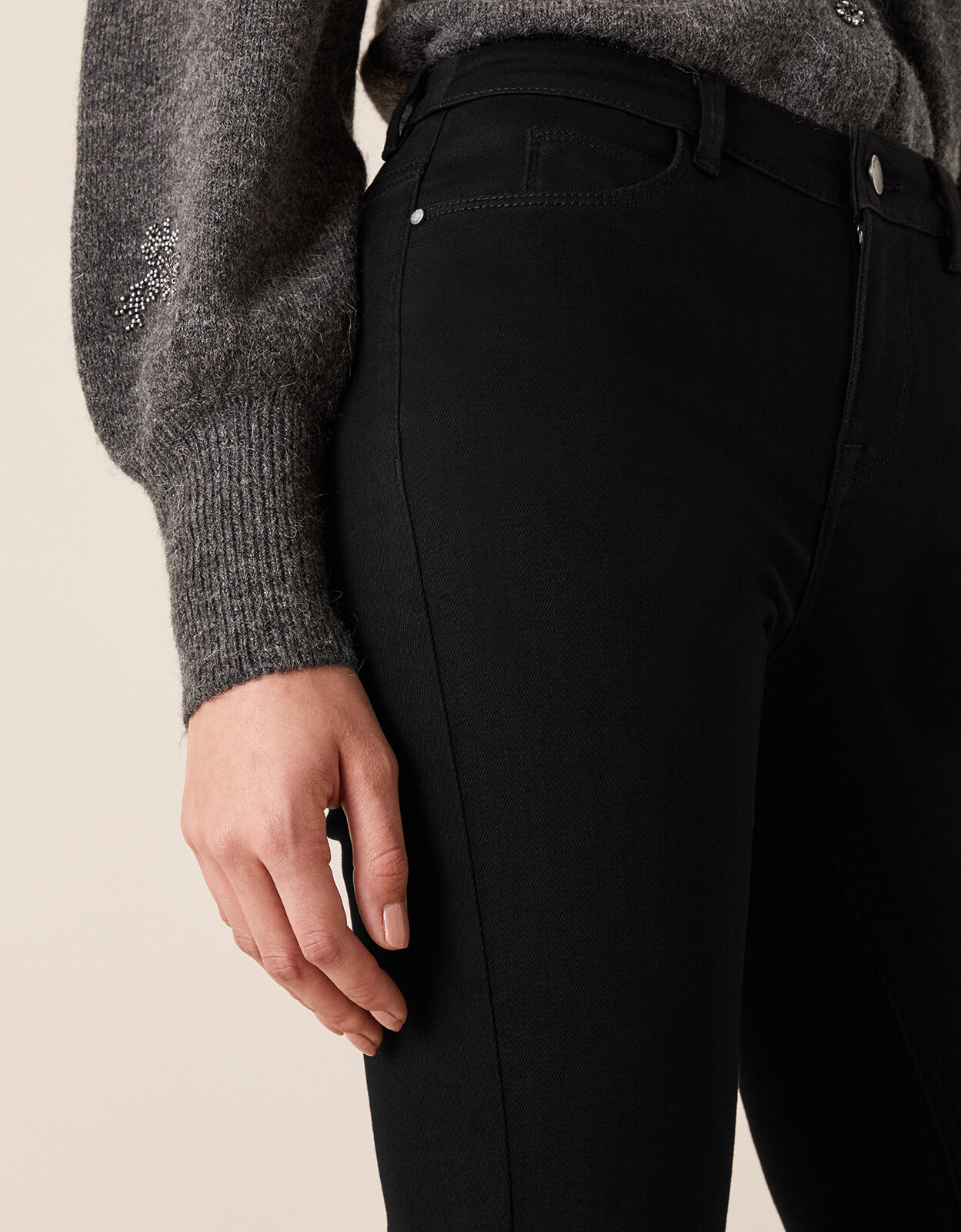 Azura Premium Short Length Jeans Black