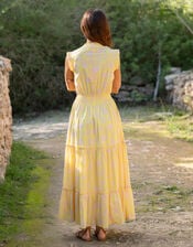 La Galeria Elefante Floral Print Midi Dress, Yellow (YELLOW), large