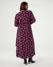 Fabienne Chapot Fan Print Wrap Maxi Dress, Red (RED), large