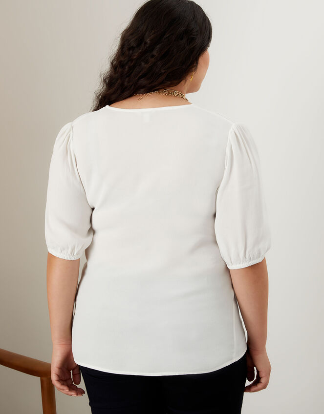 Shirred Shirt with LENZING™ ECOVERO™, Ivory (IVORY), large