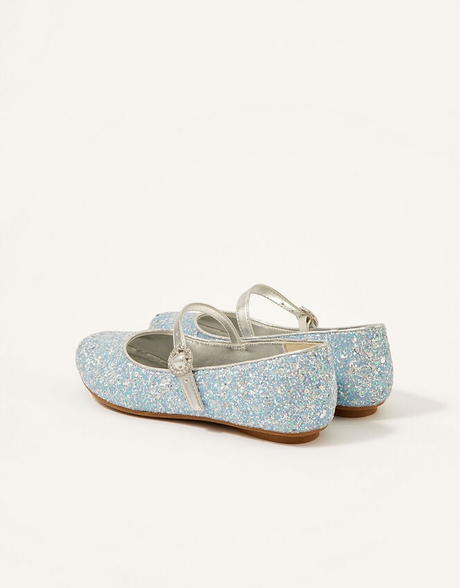 Glitter Ballerina Flats, Blue (BLUE), large