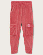 Velour Cargo Trousers, Pink (PINK), large