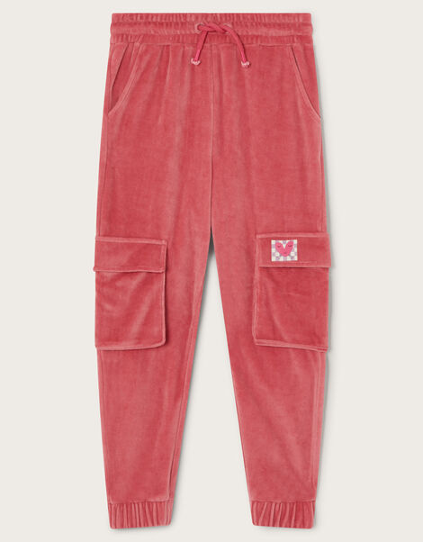 Velour Cargo Trousers, Pink (PINK), large