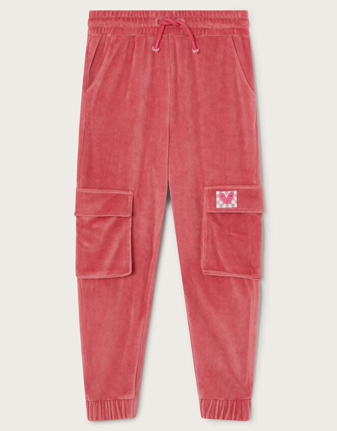 Velour Cargo Trousers, Pink (PINK), large