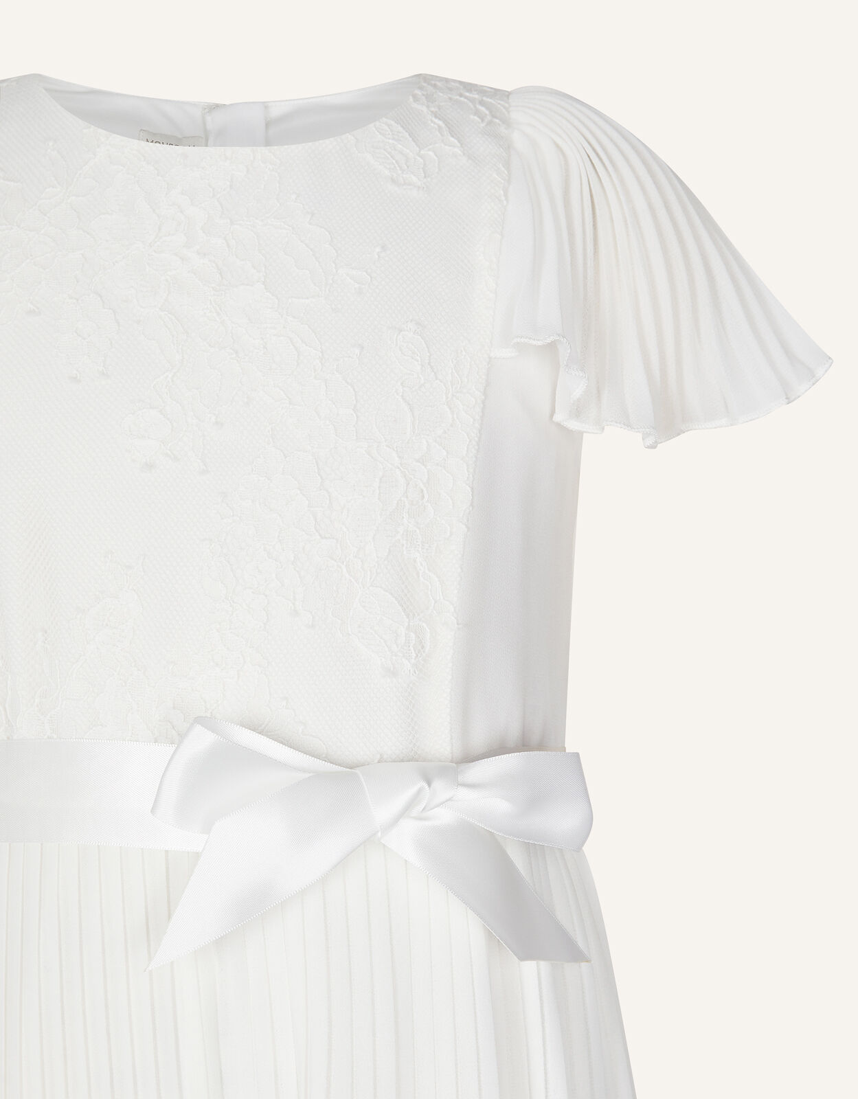 Lace Pleated Bridesmaid Jumpsuit Ivory