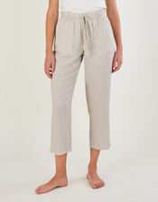 Plain Crop Pants with LENZING™ ECOVERO™, Natural (NATURAL), large