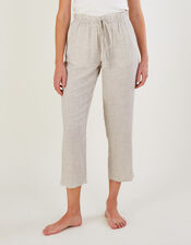 Plain Crop Trousers, Natural (NATURAL), large