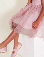 Safiya Textured Ruffle Dress, Pink (PINK), large