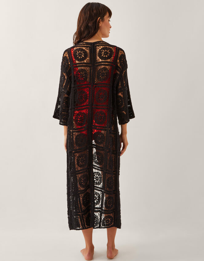 Cara Crochet Beach Cover-Up, Black (BLACK), large