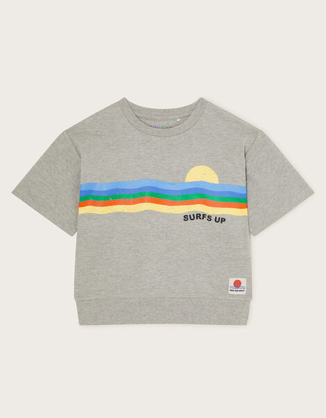 Surf's Up Short Sleeve Sweatshirt, Grey (GREY), large