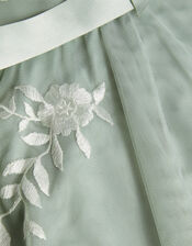 Amelia Embroidered Tulle Dress, Green (SAGE), large
