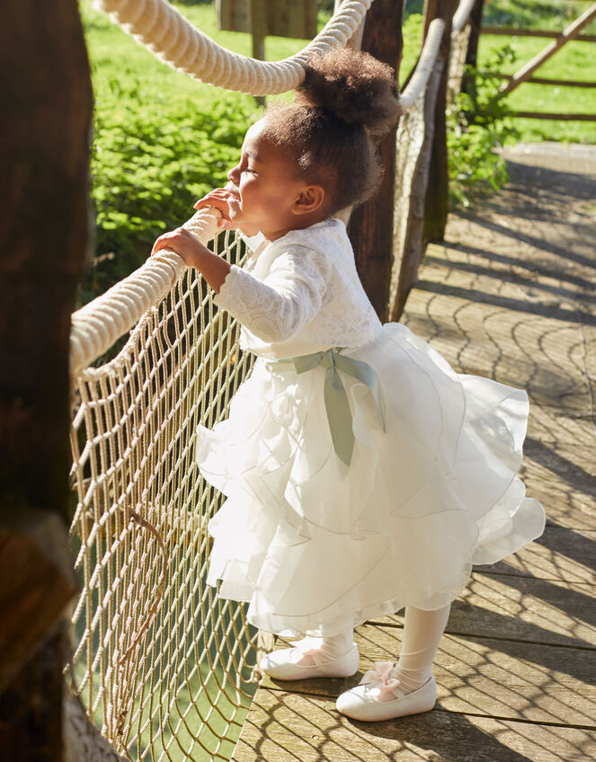 Baby Cancan Lace Ruffle Dress Ivory, Baby Girl Dresses