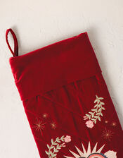Elizabeth Scarlett Sacred Heart Velvet Stocking, , large