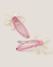 2-Pack Pearl Flower Hair Clips, , large