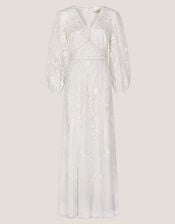 Jennifer Long Sleeve Maxi Wedding Dress, Ivory (IVORY), large