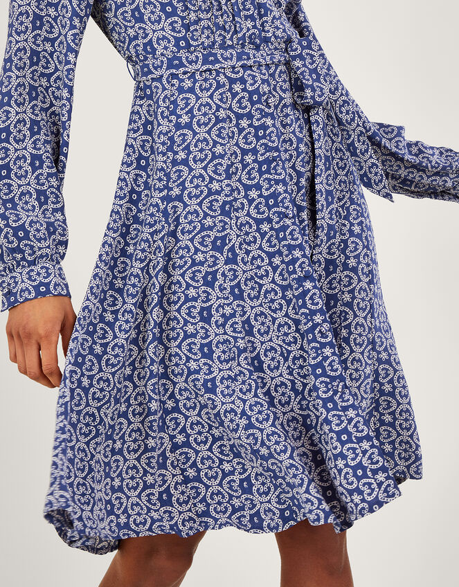 Josephina Print Shirt Dress, Blue (BLUE), large