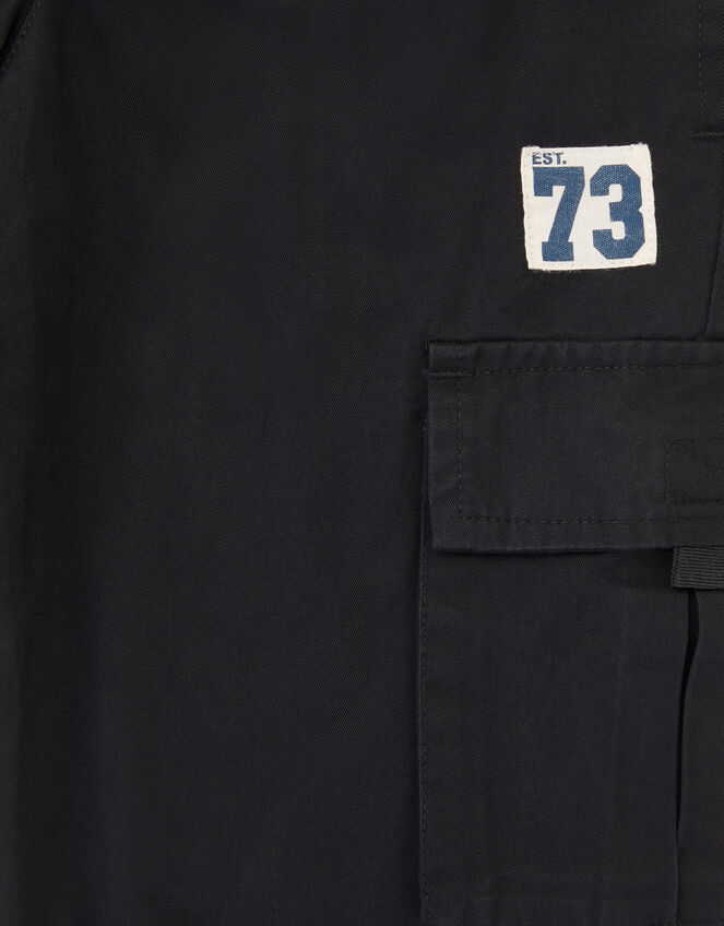 Plain Cargo Trousers, Black (BLACK), large